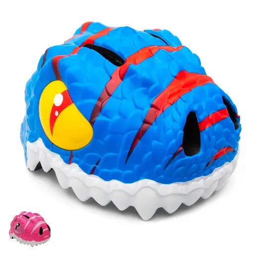 [553512] Crazy Safety | Fietshelm Dino Bicycle Helmet Blue