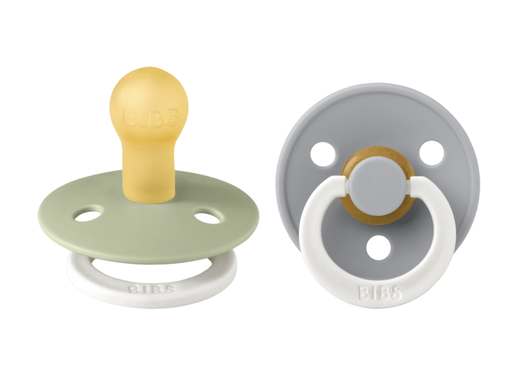 [553533] Bibs | Fopspeen Colour GID Latex Sage/Cloud T1 0-6M 2-pack