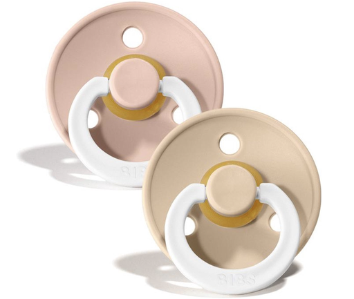 [553535] Bibs | Fopspeen Colour GID Latex Blush/Vanilla T1 0-6M 2-pack
