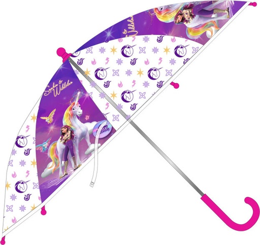 [553606] Unicorn Academy | Paraplu 66cm x Ø69cm Paars/Wit/Roze