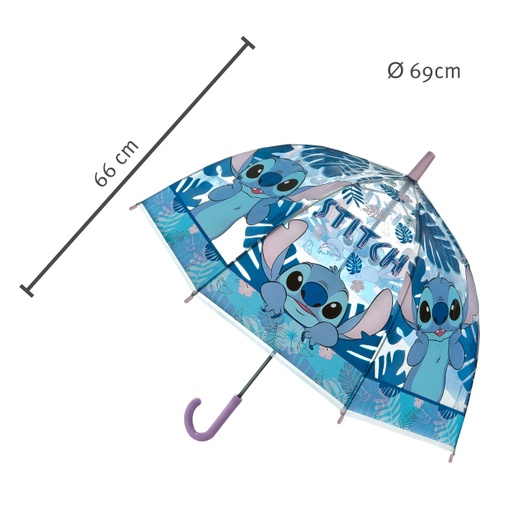 [553626] Lilo & Stitch | Paraplu All Over Stich/Bladeren 66cmxØ69cm