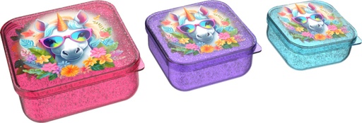 [553633] Lunch Buddies | Bewaarpotje Unicorn Flower Snack Box        3 in 1