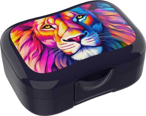 [553657] Lunch Buddies | Koekendoosje Leeuw Blauw 130x95x50mm