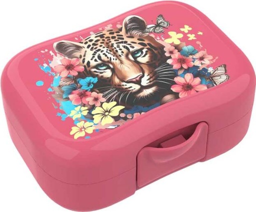 [553658] Lunch Buddies | Koekendoosje Leopard Roze 130x95x50mm