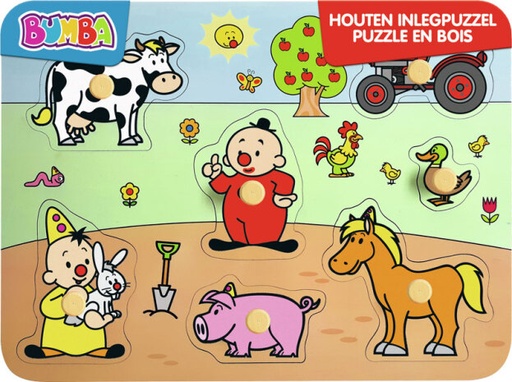 [553673] Bumba | Puzzel Boerderij Houten Inlegpuzzel 