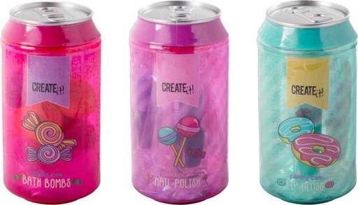 Create It! | Make-up Blik Candy met bruisballen/Nagellak of Lipgloss  Assorti