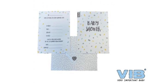 [553895] VIB | Uitnodiging Baby Shower met Envelop 6-pack