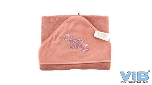 [553911] VIB | Badcape Baby Baby Girl Oud Roze 75x75cm