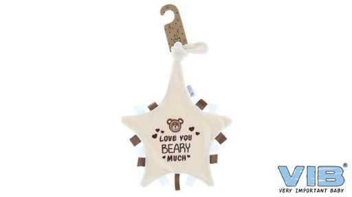 [553923] VIB | Fopspeendoekje Love You Beary Much Beige