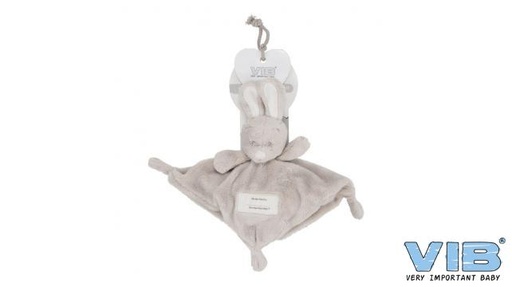 [553935] VIB | Knuffeldoek met Konijnenhoofd Grijs 33cm
