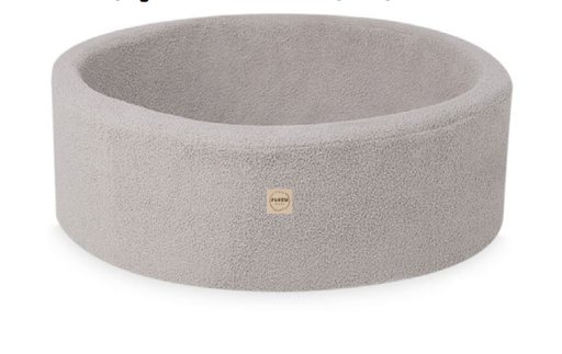 [553974] Plush Nest | Ballenbad Grey Lamb Rond 200 Ballen Gold/ Pearl/Transparent 90x30