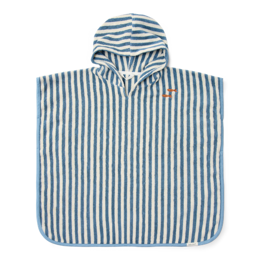 [553994] Little Dutch | Poncho Ocean Sea Life Blue One Size
