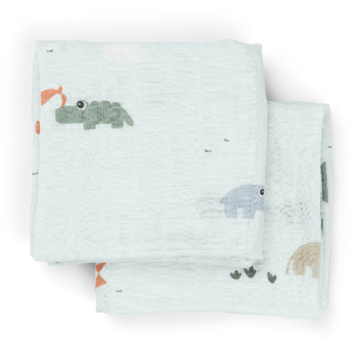 [554162] Done by Deer | Tetra doek Burp Cloth Playground Blue 65x65cm