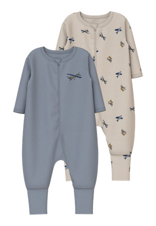 Name it | Kruippak Boys Zip Airplane Peyote/Tradewinds