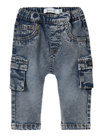 Name it | Broek Boys Nbmben Baggy Cargo Jeans Dark Blue Denim