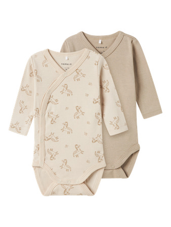 Name it | Body Uni Ls Wrap Body Rainy Day 2-pack