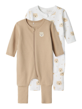 Name it | Kruippak Uni Zip Oxford Bear Oxford Tan