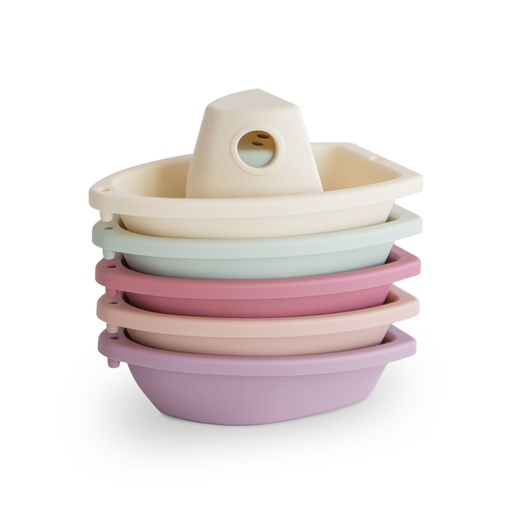 [555059] Mushie | Badspeelgoed Bath Boats Petal 5-pack