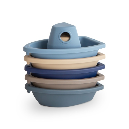 [555060] Mushie | Badspeelgoed Bath Boats Ocean 5-pack