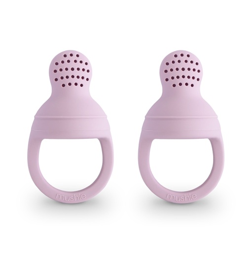 [555063] Mushie | Sabbelspeen Silicone Fresh Food Feeder Soft Lilac 2-pack