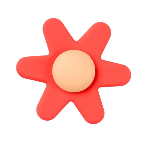 [555579] Nattou | Badspeelgoed Bloem Spinner Silicone Roze 9cm