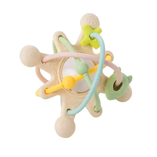 [555611] Nattou | Rammelaar/Bijtring Galaxy Silicone Pastel 10cm