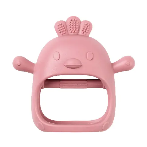 [555613] Nattou | Bijtring Silicone Bijthandschoen Oude Roze