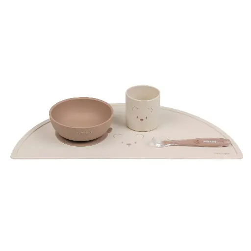 [555641] Nattou | Eetset Silicone Ecru 4-pack