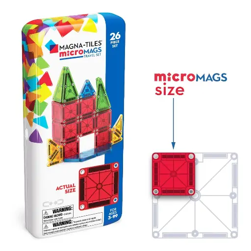 [555911] Magna-Tiles | Micro Mags Travel Set 26 Piece 