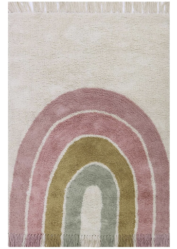 [556618] Little Dutch | Kamertapijt Rug Rainbow Pink 90x130cm
