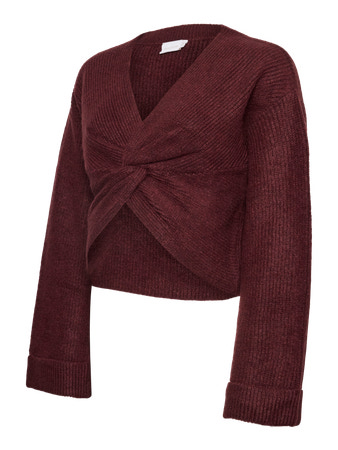 Mamalicious | Pull Mlsvala Crop Knit TOp Winetasting