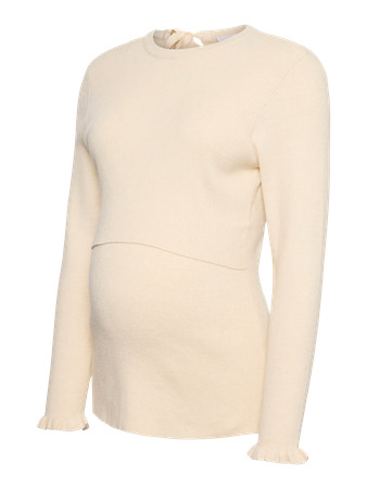 Mamalicious | T-shirt Mlleslie June Knit Top Birch Melange