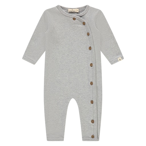 A Tiny Story | Kruippak Baby Suit Longsleeve Light Grey Melange
