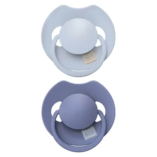 [557007] Difrax | Fopspeen Dynamisch Prime Baby Blue/Blue 0-6M 2-pack