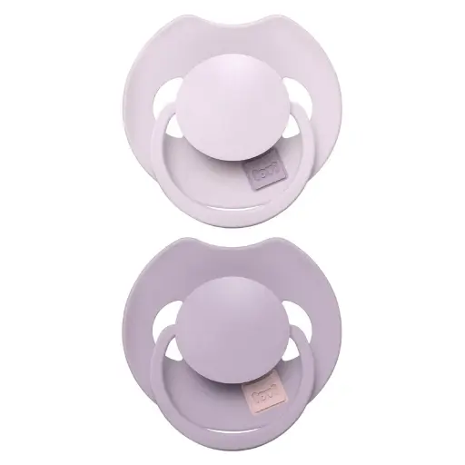 [557008] Difrax | Fopspeen Dynamisch Prime Lilac/Violet 0-6M 2-pack