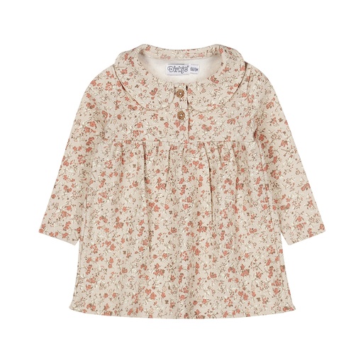 Dirkje | Jurk Girls Berry Dress Longsleeve Beige Grey