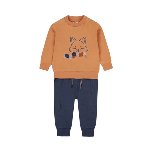 Dirkje | Outfit Boys Woodland Babysuit Faded Cognac 2-delig