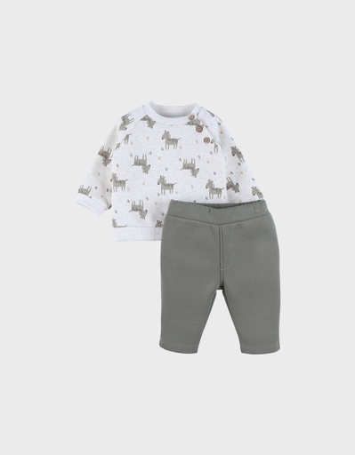 Noukies | Outfit Sweet Zebra Pull/Broek All Over Zebra/Kaki 