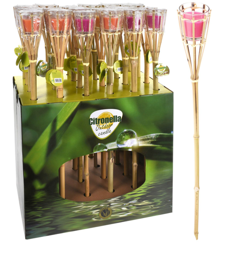 [558770] Tuinfakkel Bamboe 76cm Assortiment