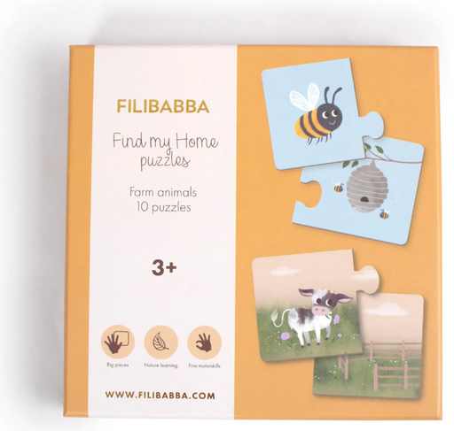 [5712804027613] Filibabba | Puzzels “Vind Mijn Huis” Boerderijdieren