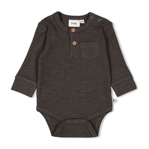 Feetje | Body Rawrsome Romper Rib Antracite Melange