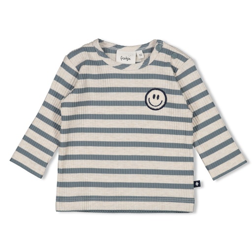 Feetje | T-shirt Let's Go! Longsleeve Stripes Petrol