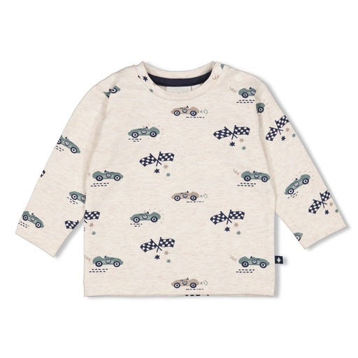 Feetje | T-shirt Let's Go! Longsleeve Off White Melange