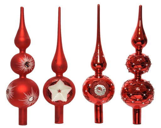 [559503] Kaemingk | Piek Glas Assortiment Kerstrood 