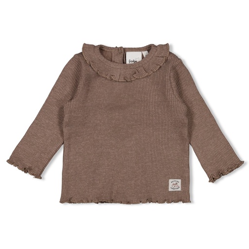 Feetje | T-shirt Better Together Longsleeve Bruin Melange