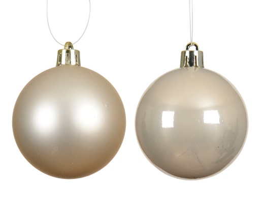 [559842] Kaemingk | Kerstbal Polystyreen Assortiment Parel Ø10cm 4-pack