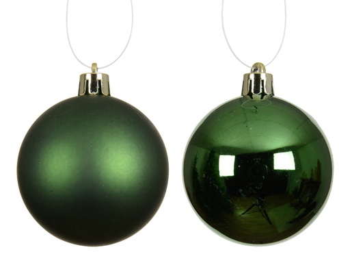 [559990] Kaemingk | Kerstbal Polystyreen Mix Dennengroen Ø8cm 6-pack