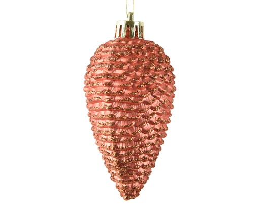 [560049] Kaemingk | Hangfiguur Polystyreen Dennenappel Warm Orange 6-pack