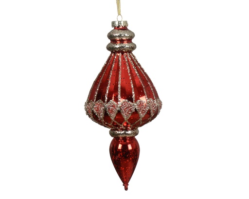 [560055] Kaemingk | Hangfiguur Kunstof Rood/Zilver