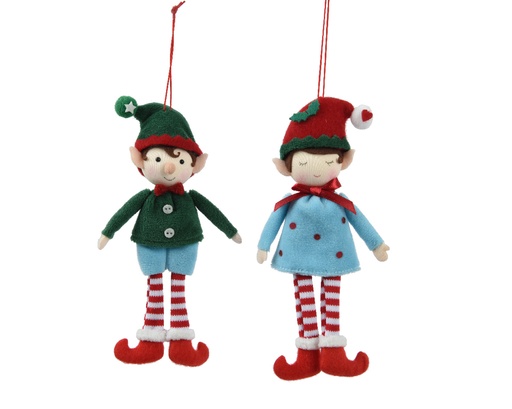[560073] Kaemingk | Hangfiguur Textiel Mix Elf